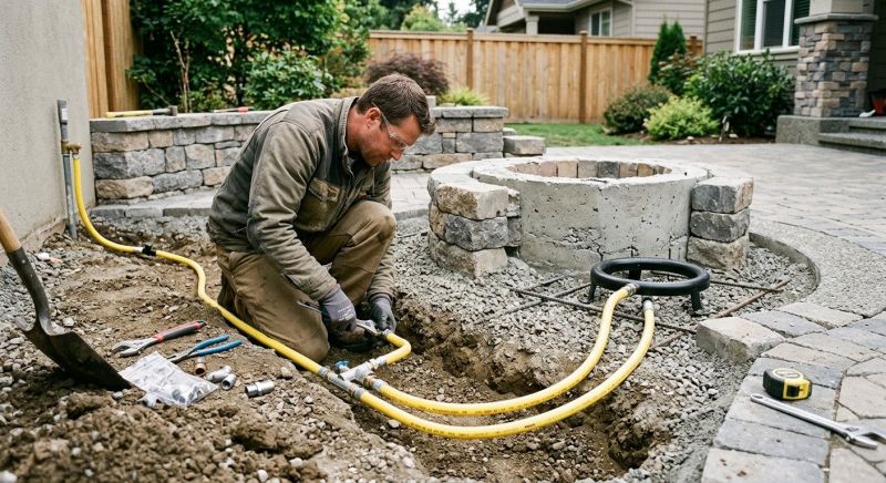 Fire Pit Gas Line Installation in San Antonio, TX